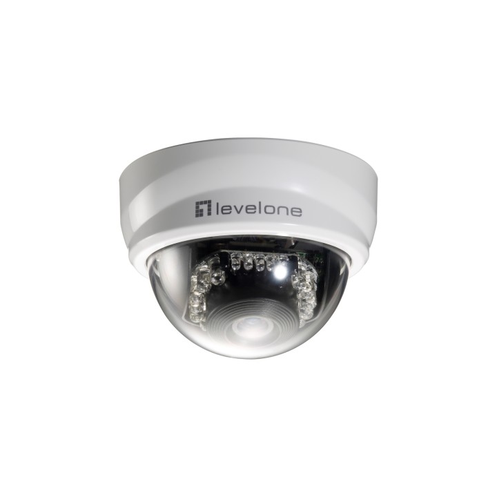 LevelOne Cámara de red domo fijas 2-Megapixel PoE indicadores LED IR Negro, Blanco