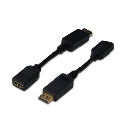 ASSMANN Electronic adaptador de cable de vÍ­deo 0,15 m DisplayPort HDMI Negro