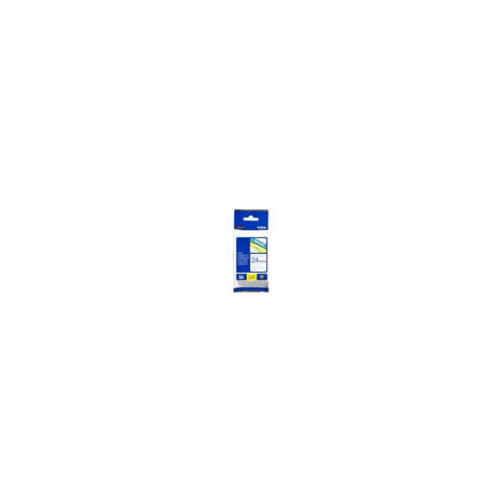 Brother Cinta laminada 24mm azul sobre blanco