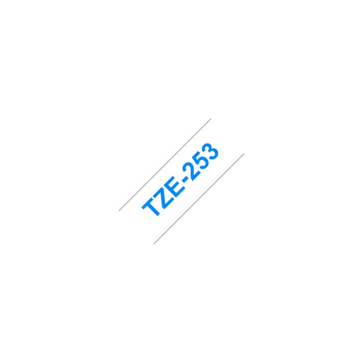 Brother Cinta laminada 24mm azul sobre blanco