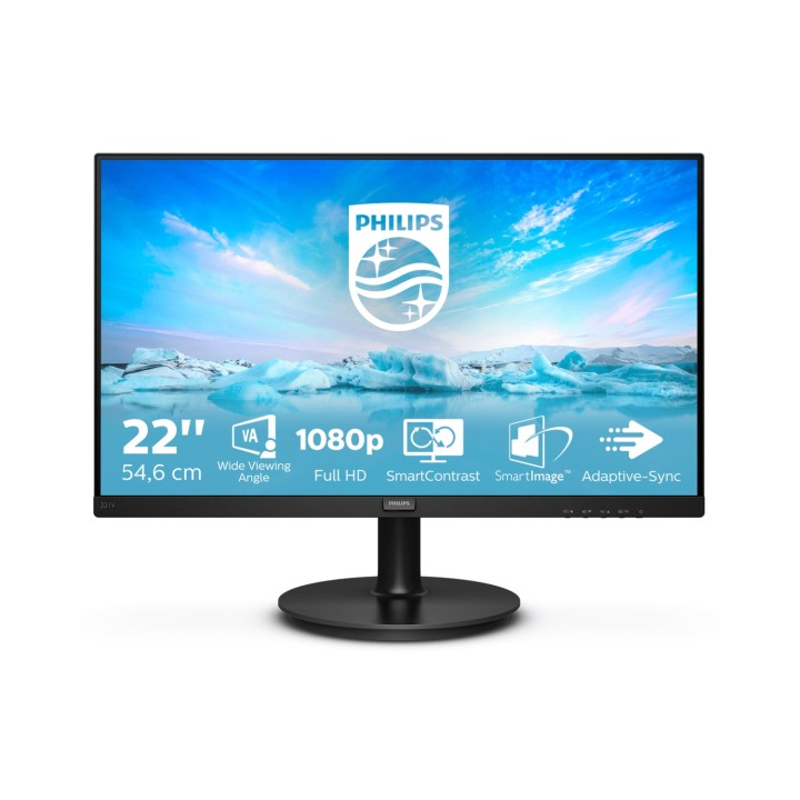 Philips V Line 221V8/00 pantalla para PC 54,6 cm (21.5") Full HD LED Negro