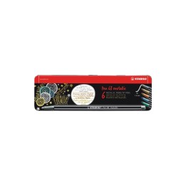 STABILO Pen 68 Metallic rotulador Medio Metálico, Multicolor 6 pieza(s)