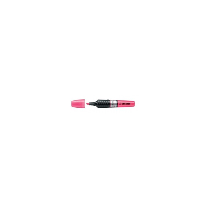 Stabilo Luminator marcador punta de cincel negro rosa plata