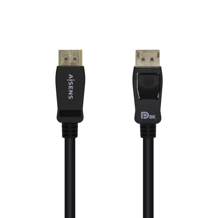 Aisens Cable Displayport certificado V1.4 8k 60hz macho a macho 2m negro