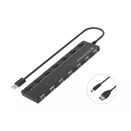 Conceptronic HUB de interfaz USB 2.0 480 Mbit/s Negro