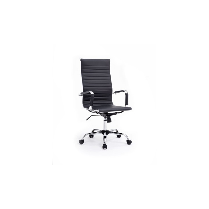 Equip 651001 silla de oficina asiento respaldo acolchado negro
