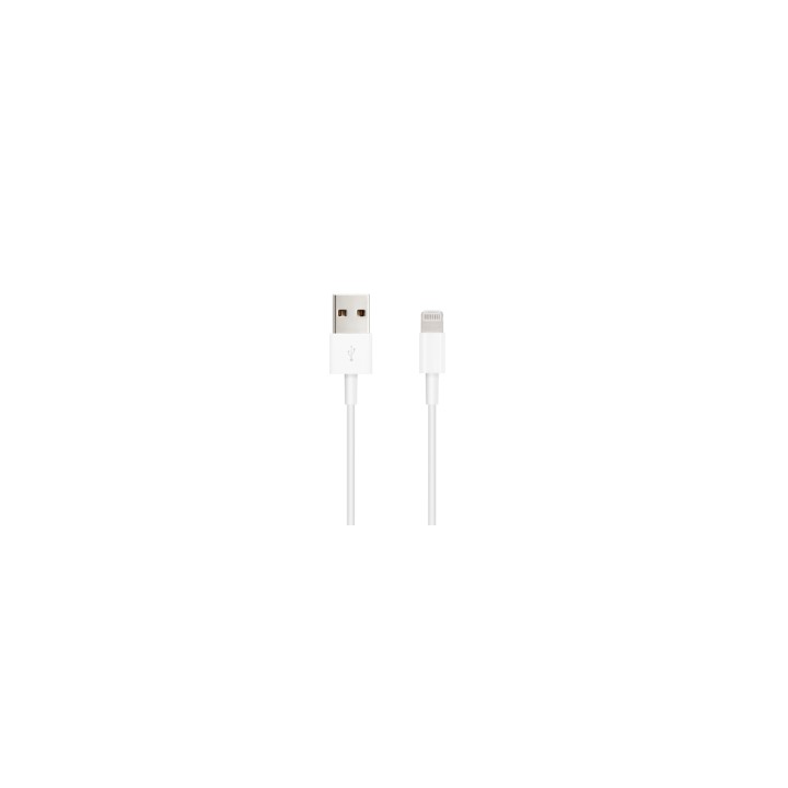 Nanocable Cable Lightning a USB-A, Lightning/M -USB A/M, Blanco, 50 cm