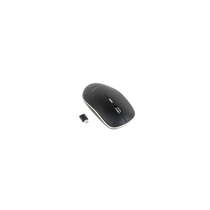 Ratón Gembird Ambidextro RF Wireless+USB Type-C Í“ptico 1600 DPI Negro