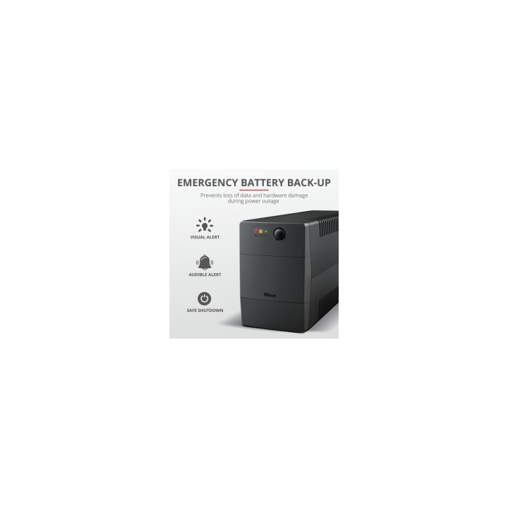 Trust Paxxon 0,8 kVA 480 W 2 salidas AC