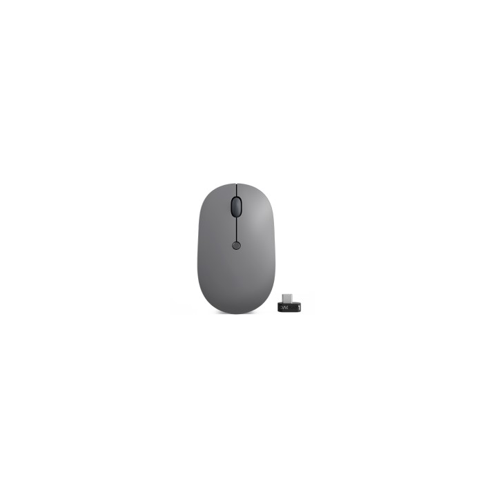 Ratón Lenovo Go Ambidextro RF inalámbrico Í“ptico 2400 DPI Negro, Gris