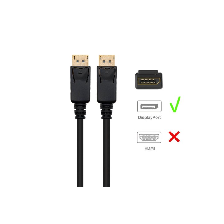 CABLE DISPLAYPORT EWENT DP/M - DP/M 2M NEGRO