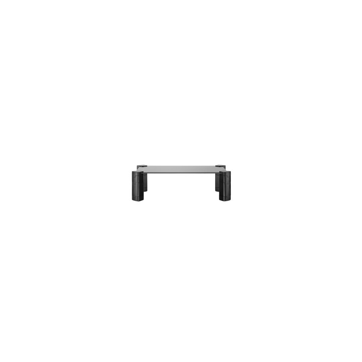 AISENS Soporte Elevador Cristal para Monitor/Portátil, Negro