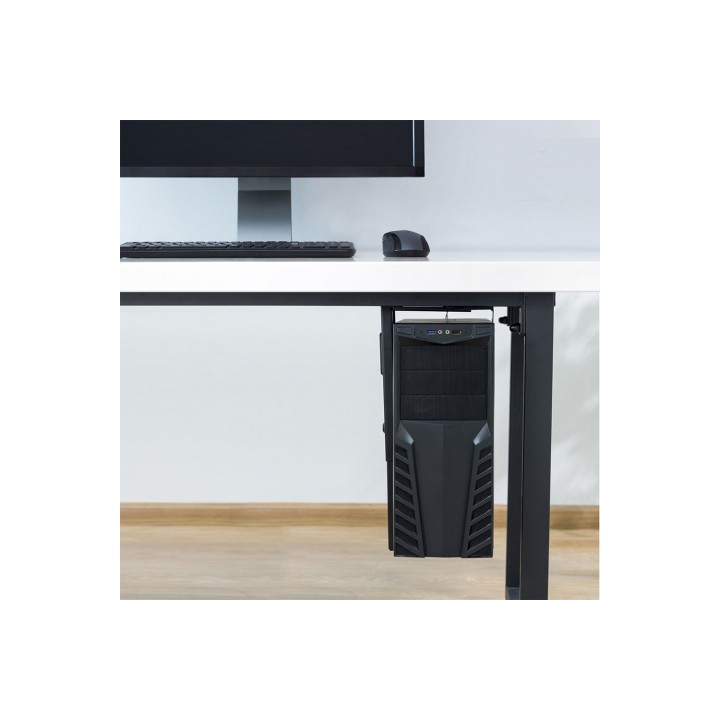 Ewent EW1293 soporte de CPU Soporte para instalación de CPU bajo mesa Negro