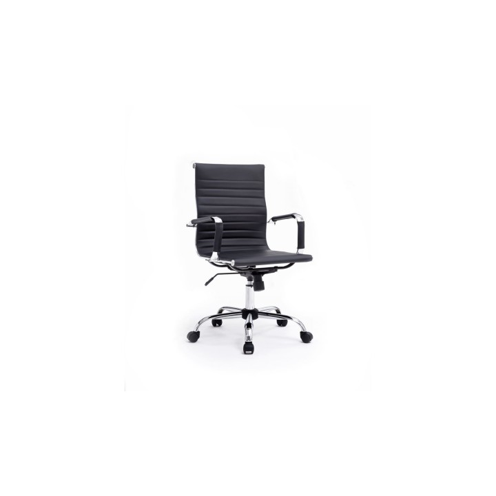 Equip 651002 silla de oficina asiento respaldo acolchado negro