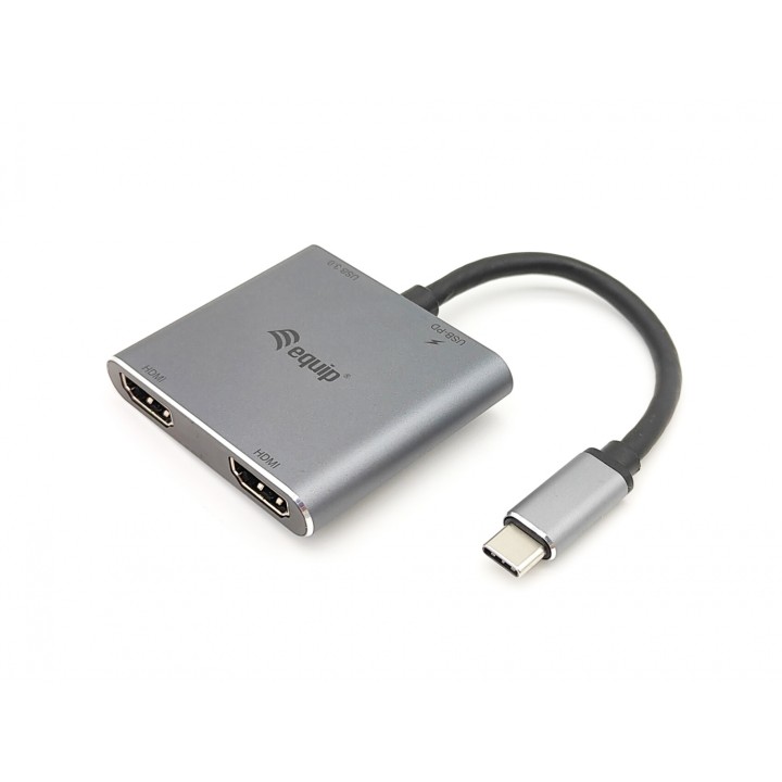 Equip HUB de interfaz USB 3.2 Gen 1 (3.1 Gen 1) Type-C 5000 Mbit/s Plata