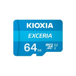 Kioxia Exceria Memoria Microsdxc flash 64gb UHS-I class 1 U1 azul