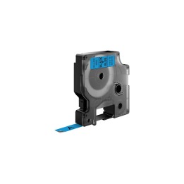 DYMO D1 - Etiquetas estándar - Negro sobre azul - 9mm x 7m