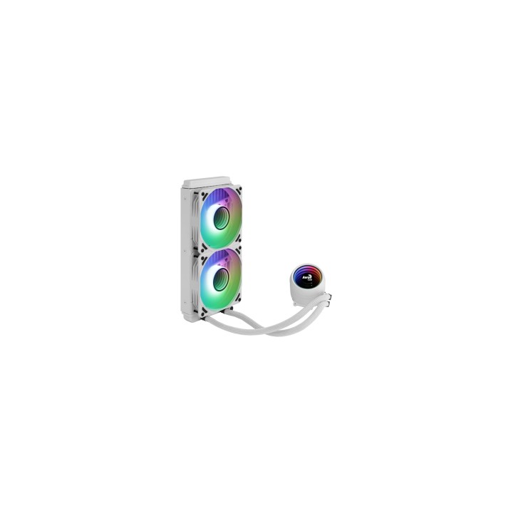 Aerocool Refrigeracion Liquida CPU 2xVentilador 12cm RGB TDP 400W Blanco