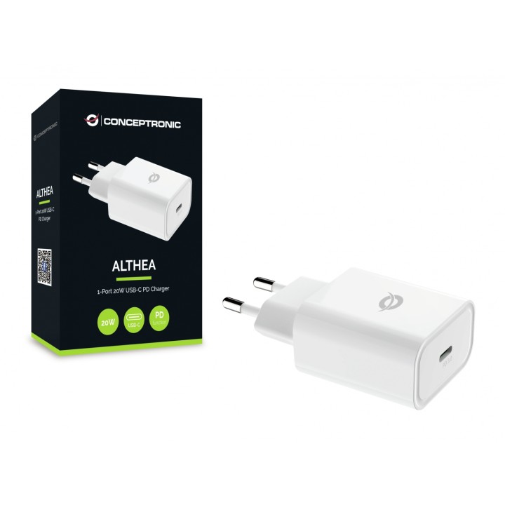 Conceptronic ALTHEA07W Cargador pared usb tipo-c smartphone universal blanco