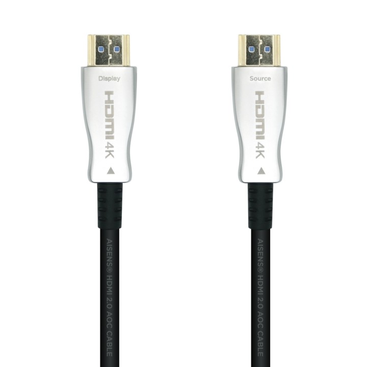 Aisens Cable Hdmi tipo-a estandar macho a macho V2.0 AOC premium alta velocidad 15m negro