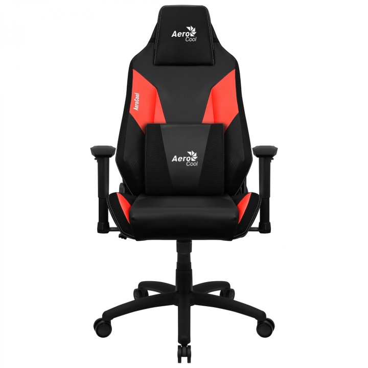 Aerocool Silla gaming profesional cojines acolchados tecnologia air Negro, Rojo