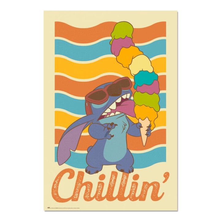 Poster Chillin Stitch Disney