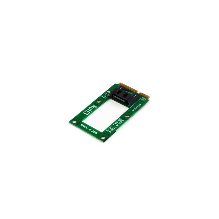 StarTech.com MSAT2SAT3 Adaptador mSATA a SATA para Disco Duro o SSD - Tarjeta Conversora Mini SATA a SATA