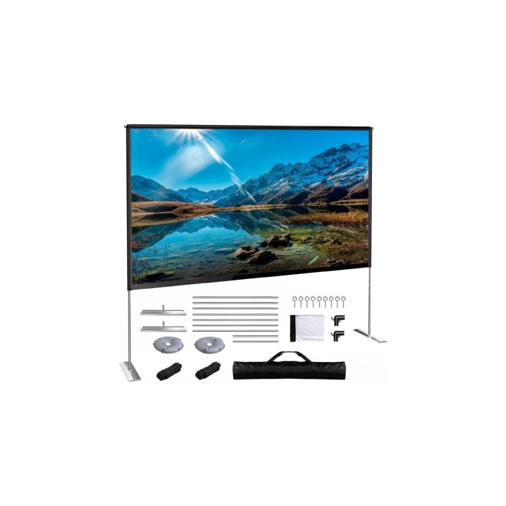 iggual Pantalla de proyeccion exterior portable 120p manual negro blanco
