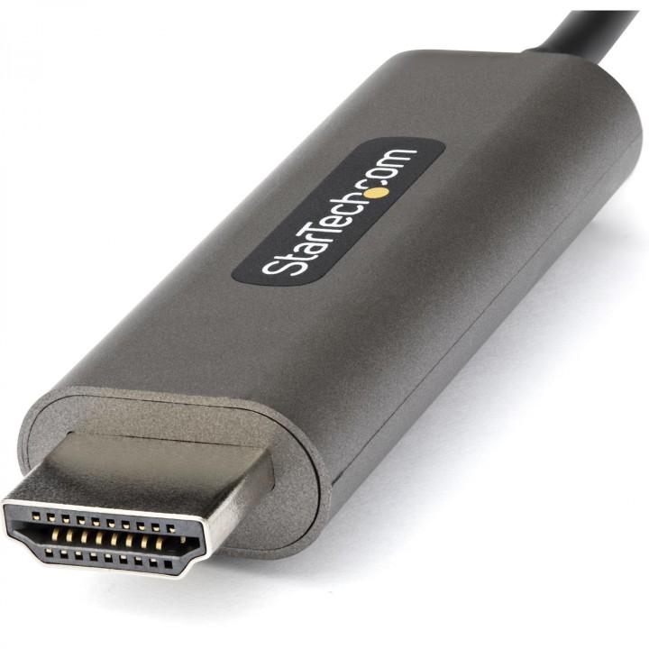 StarTech.com Adaptador Cable Hdmi estandar macho a usb tipo-c macho utra hd 4K de 60Hz con HDR10 negro plata