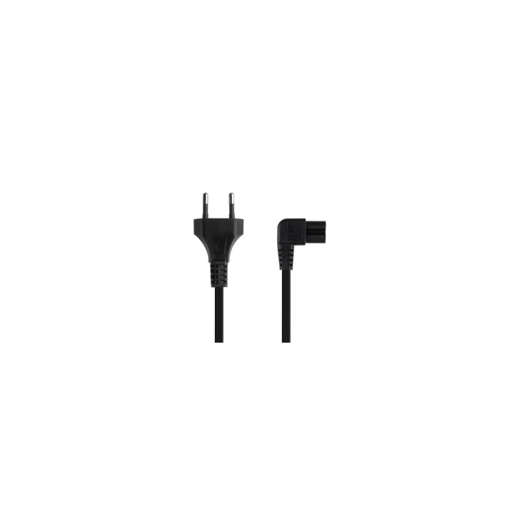 TooQ Cable de Alimentacion CEE7/16 macho a c7 acoplador hembra 3m negro