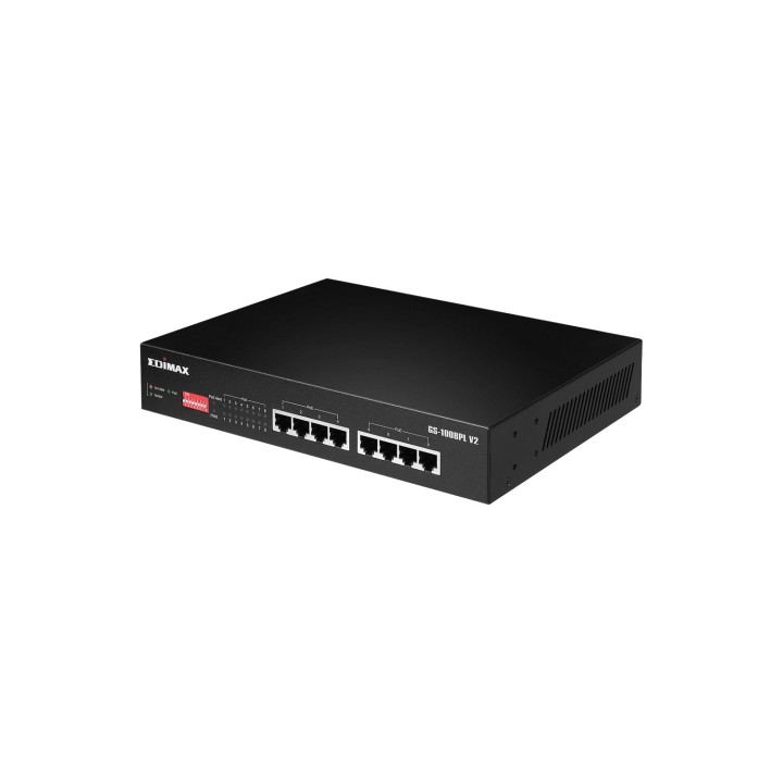 Edimax Switch Gestionado L2 Gigabit Ethernet (10/100/1000) energia sobre ethernet PoE 1U negro