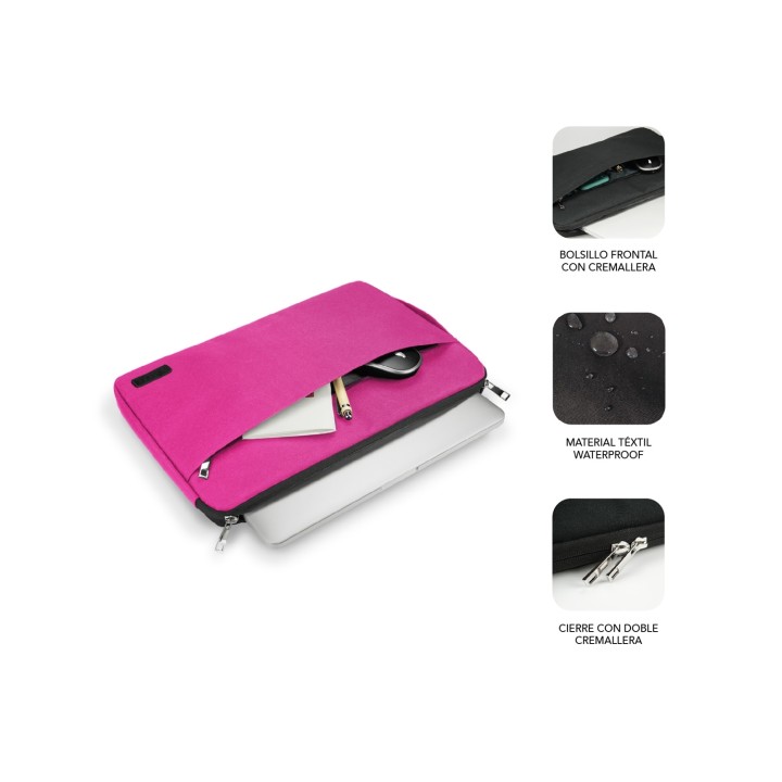 Subblim Funda ordenador urban laptop sleeve 15.6P poliester Rosa
