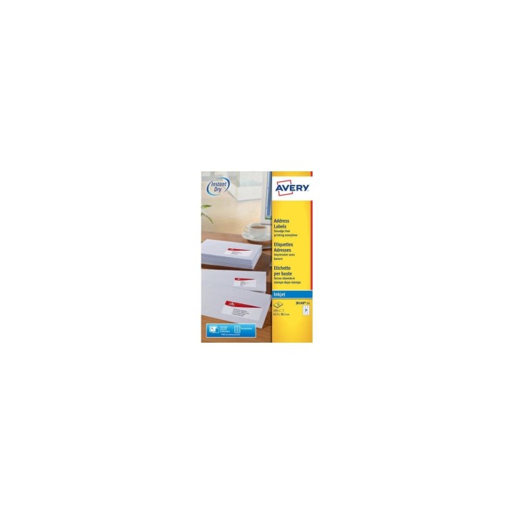 Avery J8160-25 etiqueta de impresora Blanco