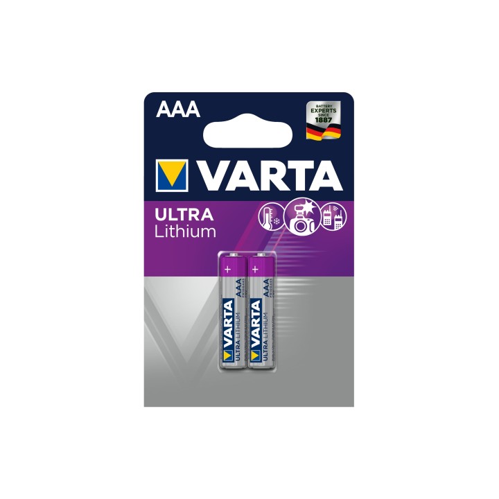 Varta blister 2 pilas profesional AAA ultra lithium 1100mah