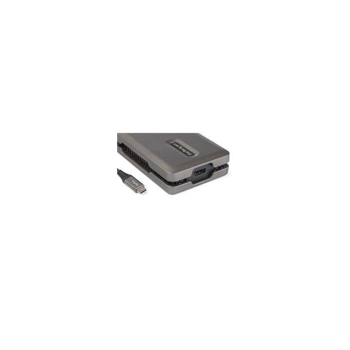 StarTech.com Adaptador Multipuertos USB-C - USB Tipo C a HDMI 2.0 4K a 60Hz - Hub Ladrón USB de 2 Puertos de 10Gbps - con PD de