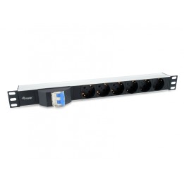 Equip unidad de distribución de energÍ­a (PDU) 6 salidas AC 1U Negro