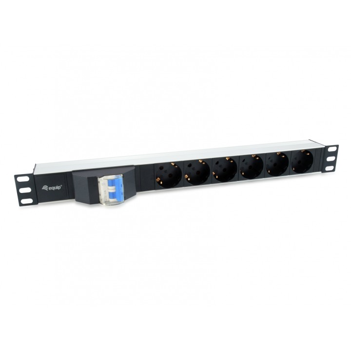 Equip unidad de distribución de energÍ­a (PDU) 6 salidas AC 1U Negro