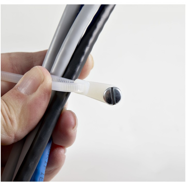 StarTech.com Bridas sujetacables de 20cm con perforación de montaje - 4 mm de ancho, para grupo de cables de 52 mm, soportan 22