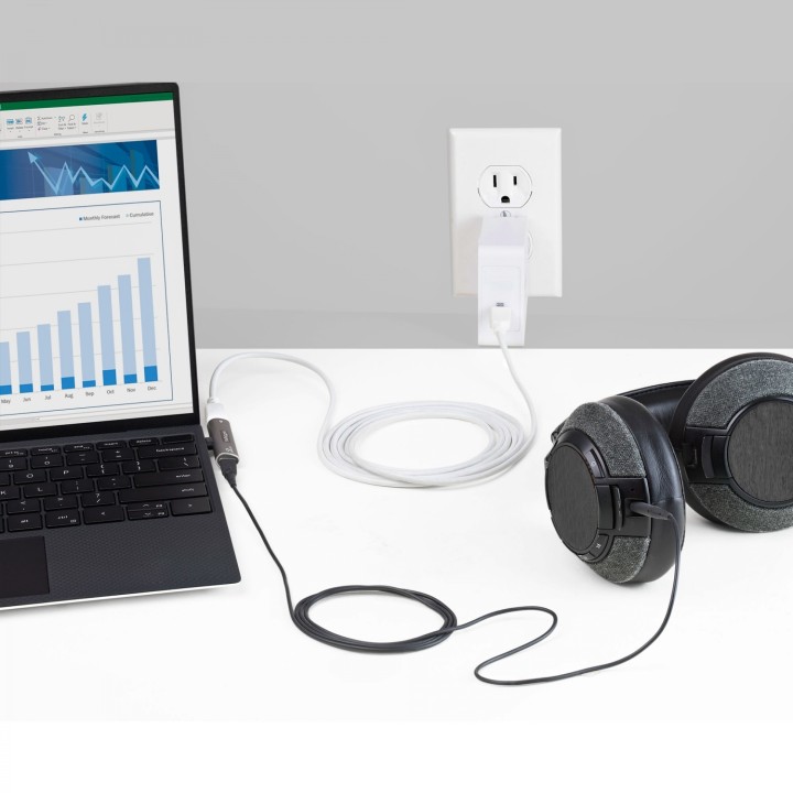 StarTech.com Adaptador de Audio y Carga USB-C - Adaptador de Audio USB Tipo C con USB-C para Auriculares con Micrófono y Pass