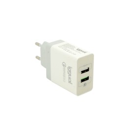 iggual Cargador pared usb 2.0 x2 carga rapida QC3.0 30w blanco