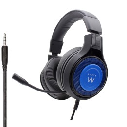 Ewent PL3322 Auriculares gaming diadema conector de 3.5mm negro azul