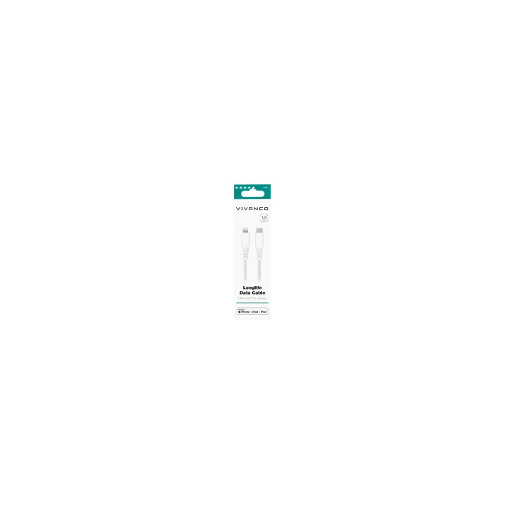 Vivanco longLife cable lightning macho a usb tipo-c macho 1.5 m blanco
