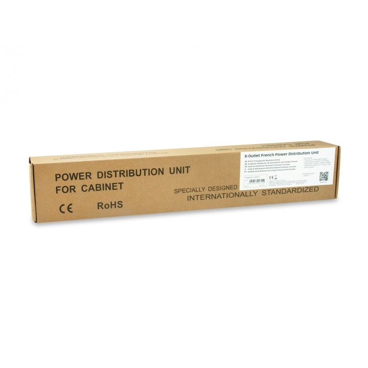 Equip 333313 Regleta unidad de distribucion de energia 8 salidas AC 1U negro plata