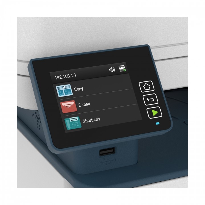 Xerox B235 Impresora multifuncion laser escaner fax PS3 PCL5e/6 ADF 2 bandejas azul blanco