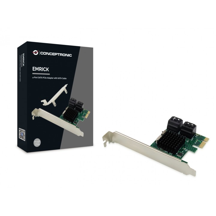 CONCEPTRONIC EMRICK03G TARJETA Y ADAPTADOR INTERNO 4 PUERTOS SATA 3