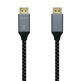 Aisens Cable Displayport V1.4 8k 60hz macho a macho 2m gris negro