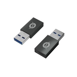 Conceptronic Cambiador de género para cable USB A/USB C Negro