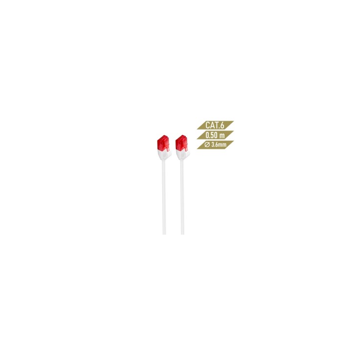 Ewent IM1036 Latiguillo de red rj45 Cat6 U/UTP (UTP) 0.5m blanco