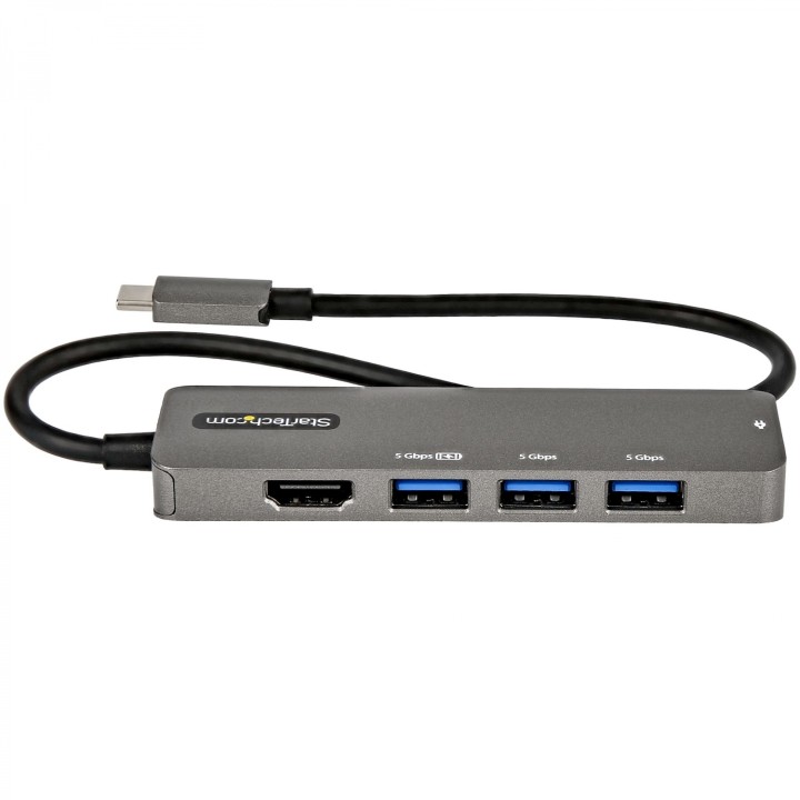 StarTech.com Hub usb 3.2 gen 1 tipo-c 4puertos negro gris