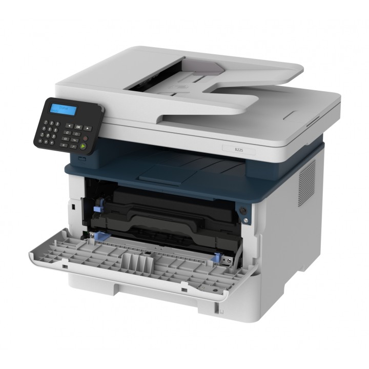 Xerox B225 Impresora multifuncion laser duplex escaner PS3 PCL5e/6 ADF 2 bandejas azul blanco